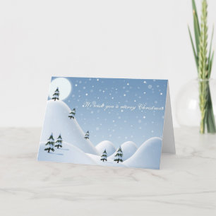 Cartes Pour Fêtes Annuelles Christmas Card Snowy Mountains