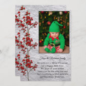 Cartes Pour Fêtes Annuelles Christmas Card With a Smiling and Happy Baby. (Devant / Derrière)