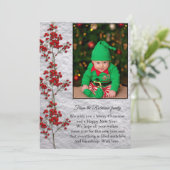 Cartes Pour Fêtes Annuelles Christmas Card With a Smiling and Happy Baby. (Debout devant)