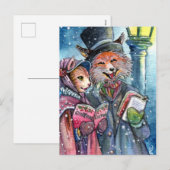 Cartes Pour Fêtes Annuelles Christmas Carol (Devant / Derrière)