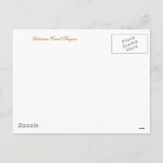 CARTES POUR FÊTES ANNUELLES CHRISTMAS CAROL CHANTEURS VICTORIENS (Dos)