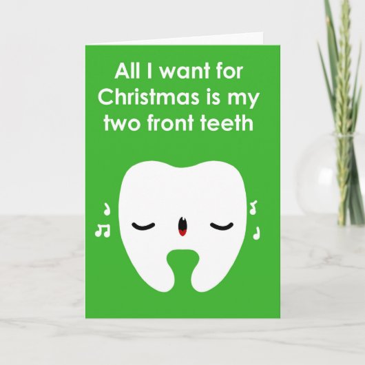 Cartes Pour Fêtes Annuelles Christmas Carol Singing Tooth (Devant)