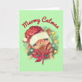 Cartes Pour Fêtes Annuelles Christmas Cat (Devant)