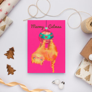 Cartes Pour Fêtes Annuelles Christmas Cat