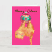 Cartes Pour Fêtes Annuelles Christmas Cat (Devant)