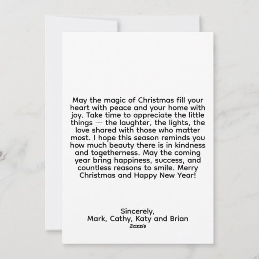 Cartes Pour Fêtes Annuelles Christmas Chicken Flat Holiday Card (Dos)