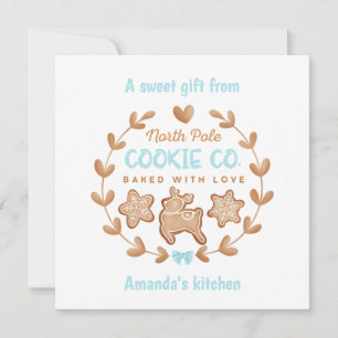 Cartes Pour Fêtes Annuelles Christmas Cookie Exchange Gingerpain Bleu