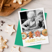Cartes Pour Fêtes Annuelles Christmas Cookies Green Holiday Baking Photo Card