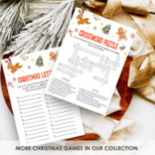 Cartes Pour Fêtes Annuelles Christmas Crossword Puzzle Game