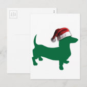 Cartes Pour Fêtes Annuelles Christmas Dachshund (Devant / Derrière)