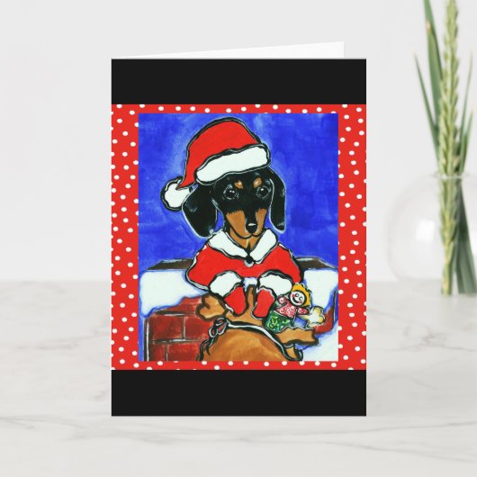 Cartes Pour Fêtes Annuelles Christmas Dachshund (Devant)