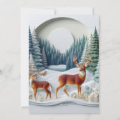 Cartes Pour Fêtes Annuelles Christmas Deer Holiday Wildlife Personalized Card (Dos)