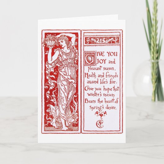 Cartes Pour Fêtes Annuelles Christmas Design by Walter Crane (Devant)