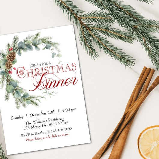 Cartes Pour Fêtes Annuelles Christmas Dinner, Elegant Holiday,