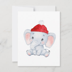 Cartes Pour Fêtes Annuelles Christmas Elephant