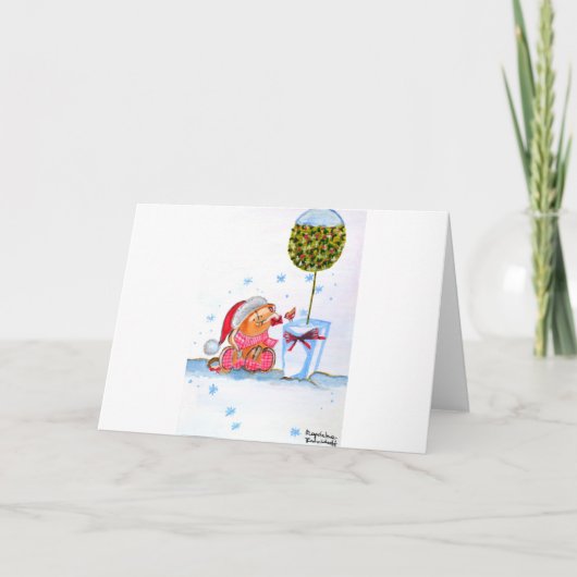 Cartes Pour Fêtes Annuelles Christmas Elephant (Devant)