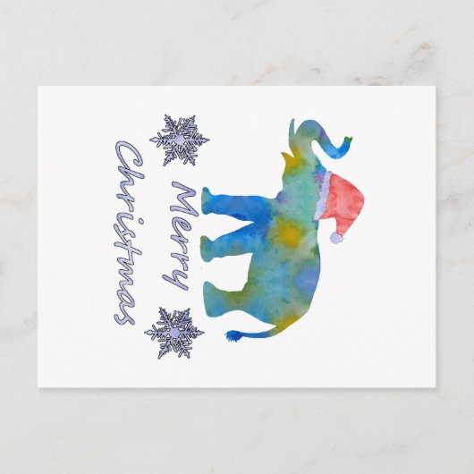 Cartes Pour Fêtes Annuelles Christmas Elephant (Devant)