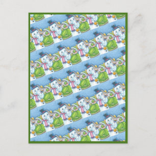 CARTES POUR FÊTES ANNUELLES CHRISTMAS ÉLÉPHANT CONSTRUCTION CUTE PACHYDERM SNO