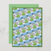 CARTES POUR FÊTES ANNUELLES CHRISTMAS ÉLÉPHANT CONSTRUCTION CUTE PACHYDERM SNO (Devant / Derrière)