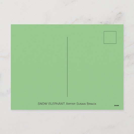 CARTES POUR FÊTES ANNUELLES CHRISTMAS ÉLÉPHANT CONSTRUCTION CUTE PACHYDERM SNO (Dos)