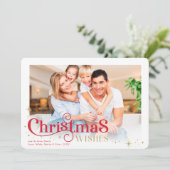 Cartes Pour Fêtes Annuelles CHRISTMAS FAMILLE PHOTO stylisée typographie moder (Debout devant)