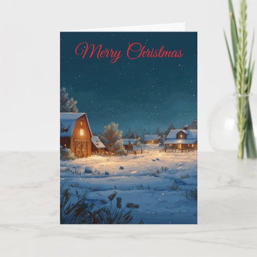 Cartes Pour Fêtes Annuelles Christmas Farm (Devant)