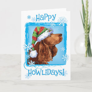Cartes Pour Fêtes Annuelles Christmas Field Spaniel Holiday Card