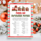Cartes Pour Fêtes Annuelles Christmas Finish the Christmas Phrase Game