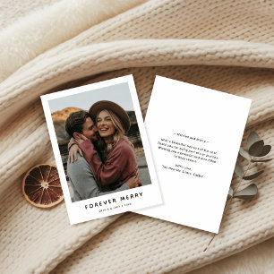 Cartes Pour Fêtes Annuelles Christmas Forever Joyeux et marié photo Mariage