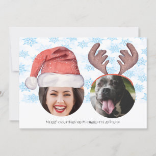Cartes Pour Fêtes Annuelles Christmas Fun Photo Père Noël Reindeer personnalis
