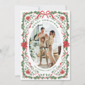 Cartes Pour Fêtes Annuelles Christmas Funky Whimsical Red Bow Wreath 2 Photo (Devant)