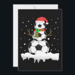 Cartes Pour Fêtes Annuelles Christmas Funny Soccer Ball Snowman Xmas Sport<br><div class="desc">Perfect for Xmas events or parties and a cool holiday gift for him or her. Share some laughs with your family or friends and show your humor side with this funny Christmas design.</div>