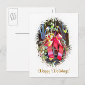 CARTES POUR FÊTES ANNUELLES CHRISTMAS GARLAND (Devant / Derrière)