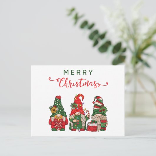 Cartes Pour Fêtes Annuelles Christmas Gnomes (Debout devant)