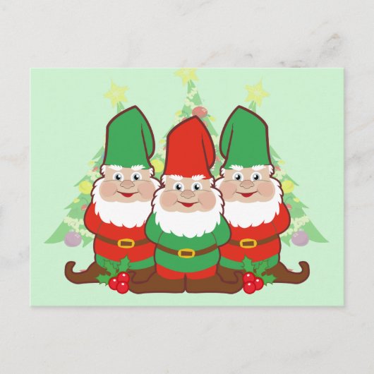 Cartes Pour Fêtes Annuelles Christmas Gnomes (Devant)