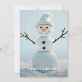 Cartes Pour Fêtes Annuelles Christmas Golf Ball Snowman (Devant)