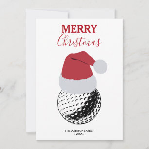 Cartes Pour Fêtes Annuelles Christmas Golf Ball Sports Nom personnalisé