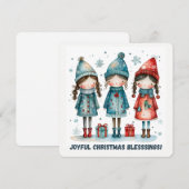 Cartes Pour Fêtes Annuelles Christmas Greeting Postcard (Devant / Derrière)