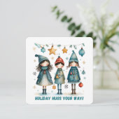 Cartes Pour Fêtes Annuelles Christmas Greeting Postcard (Debout devant)