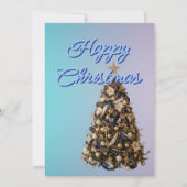 Cartes Pour Fêtes Annuelles Christmas greeting with beautiful tree (Devant)