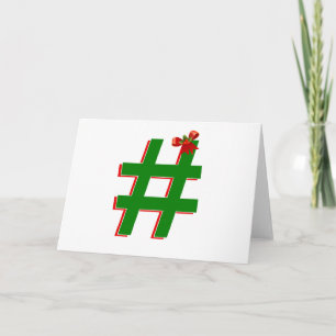 Cartes Pour Fêtes Annuelles #Christmas #HASHTAG - Symbole de balise Hash