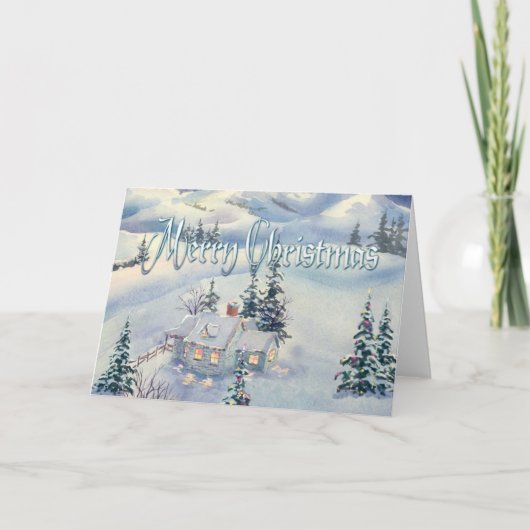 Cartes Pour Fêtes Annuelles CHRISTMAS HIVER SCÈNE par SHARON SHARPE (Devant)