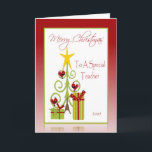 Cartes Pour Fêtes Annuelles Christmas Holiday Card for Teacher<br><div class="desc">This Christmas holiday card card brings a special wish for your favorite teachers.</div>