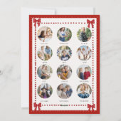 Cartes Pour Fêtes Annuelles Christmas Holidays Whimsical Bow Botanical Photo (Dos)