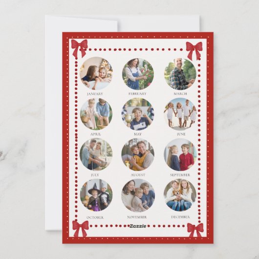 Cartes Pour Fêtes Annuelles Christmas Holidays Whimsical Bow Botanical Photo (Dos)