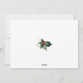 Cartes Pour Fêtes Annuelles Christmas Holly (Dos)