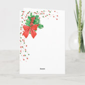 Cartes Pour Fêtes Annuelles Christmas Holly Femme (Dos)