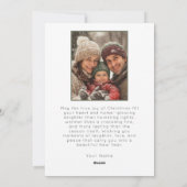 Cartes Pour Fêtes Annuelles Christmas Hope Rustic Minimal Photo Verdure (Dos)