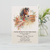 Cartes Pour Fêtes Annuelles Christmas Horse (Debout devant)