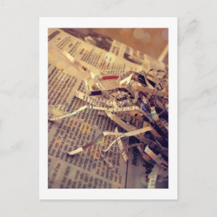 Cartes Pour Fêtes Annuelles christmas in newsprint